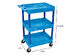Offex 39.3"H Multipurpose 3-Tub Shelf Cart, Blue