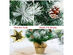 Costway 24'' Snow Flocked Artificial Christmas Tree Tabletop w/Pine Cones and Burlap Base - Green