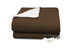 Pure Warmth by Biddeford Micro Mink and Sherpa Electric Heated Blanket Assorted Sizes Colors - Chocolate