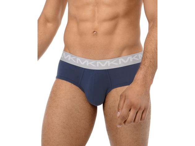 Michael Kors Men's 3-Pk. Performance Cotton Fashion Low-Rise Briefs Size Medium