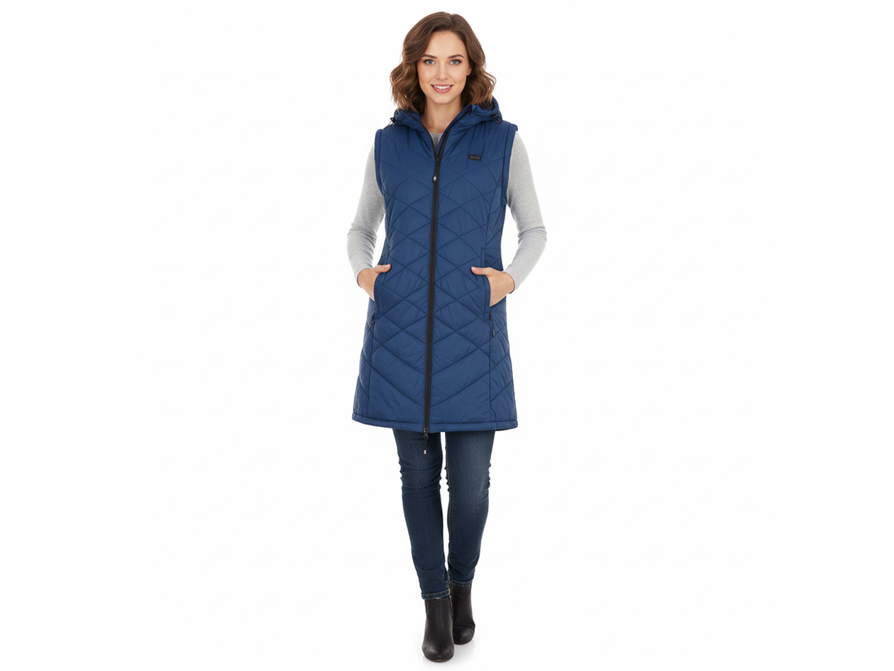 Women's Helios Hybrid Heated Coat (Navy/Large)
