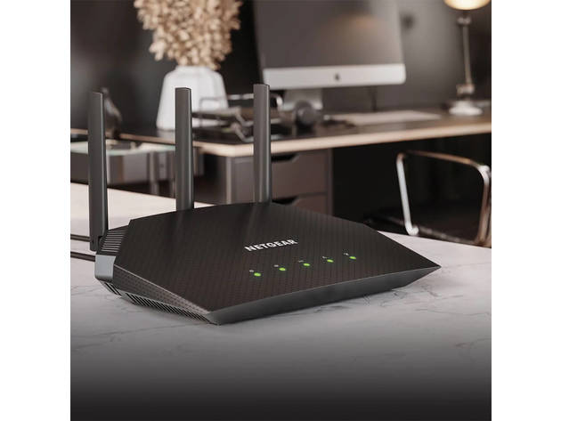 Netgear RAX10100NAS 4-Stream Dual-Band WiFi 6 Router with NETGEAR Armor&#0153; & NETGEAR Smart Parental Controls&#0153;