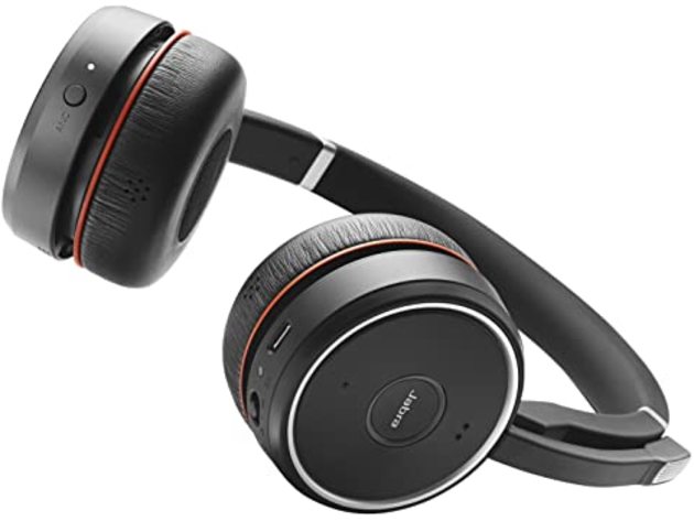Jabra Evolve 75 Bluetooth Headset UC Bundle, Active Environmental Canceling (Refurbished)