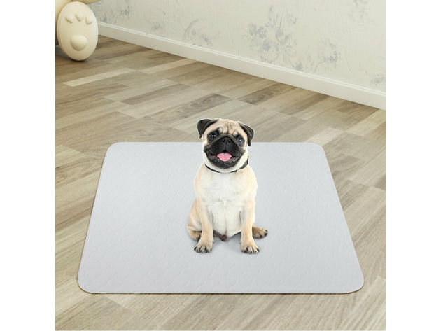 Costway 4 Piece Washable Underpads Reusable Bed Pads Waterproof Incontinence 34'' x 36'' - Pink+ White