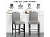 Costway Set of 2 Bar Stools 30'' Upholstered Kitchen Chairs - Gray