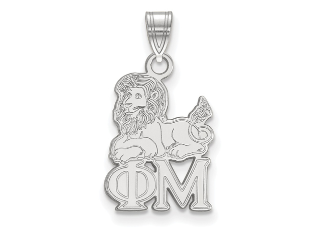 925 Sterling Silver Rhodium-plated Phi Mu Extra Small Charm Sorority Pendant 925 Sterling Silver Rhodium-plated Phi Mu Extra Small Charm Sorority Pendant