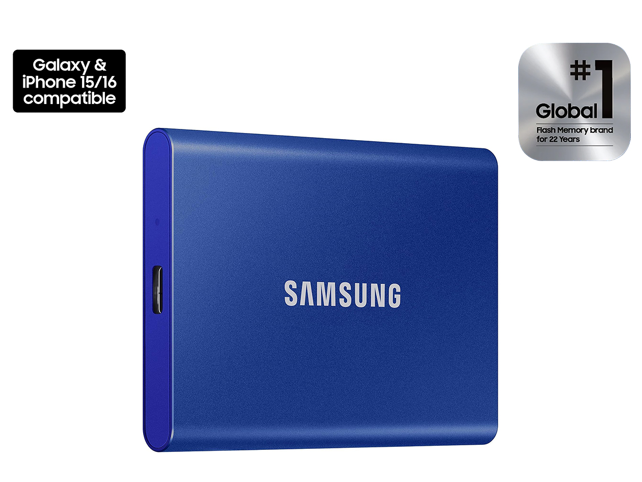 Samsung T7 1TB Portable SSD (Blue)