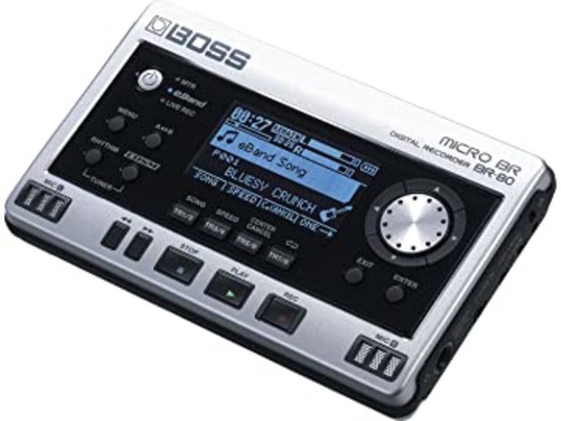 Boss BR-80 Micro BR Digital Recorder for Guitarists and Other Musicians, Silver (Used, Damaged Retail Box)