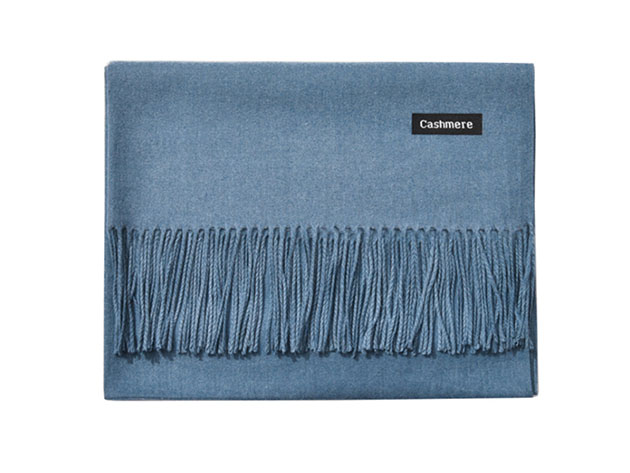 Lavisha Cashmere-Blend Shawl (Denim Blue)