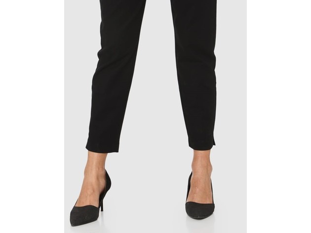 Style & Co Women's Ankle-Length Chino Pants Black Size 4