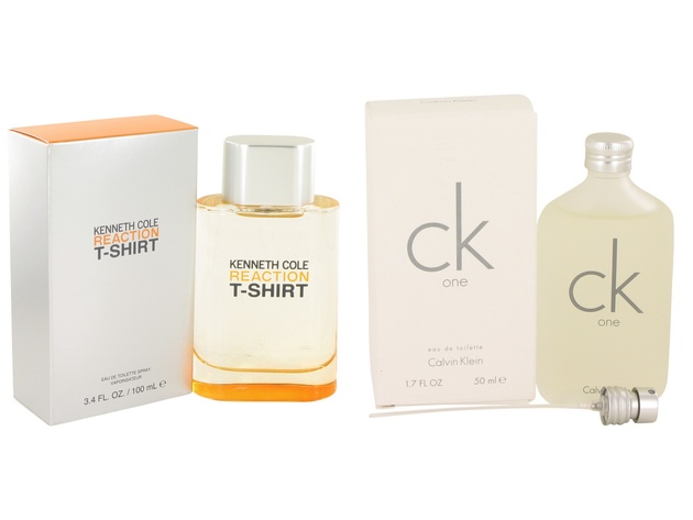 Gift set  Kenneth Cole Reaction T-Shirt by Kenneth Cole EDT Spray 3.4 oz And  CK ONE EDT Pour/Spray (Unisex) 1.7 oz