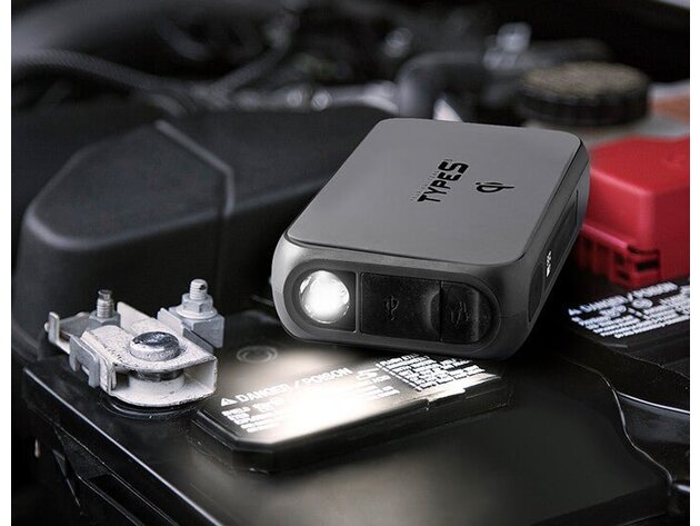 TYPE S 12V 6.0L Battery Jump Starter with Qi Wireless Charging, JumpGuide™ and 8,000 mAh Power Bank