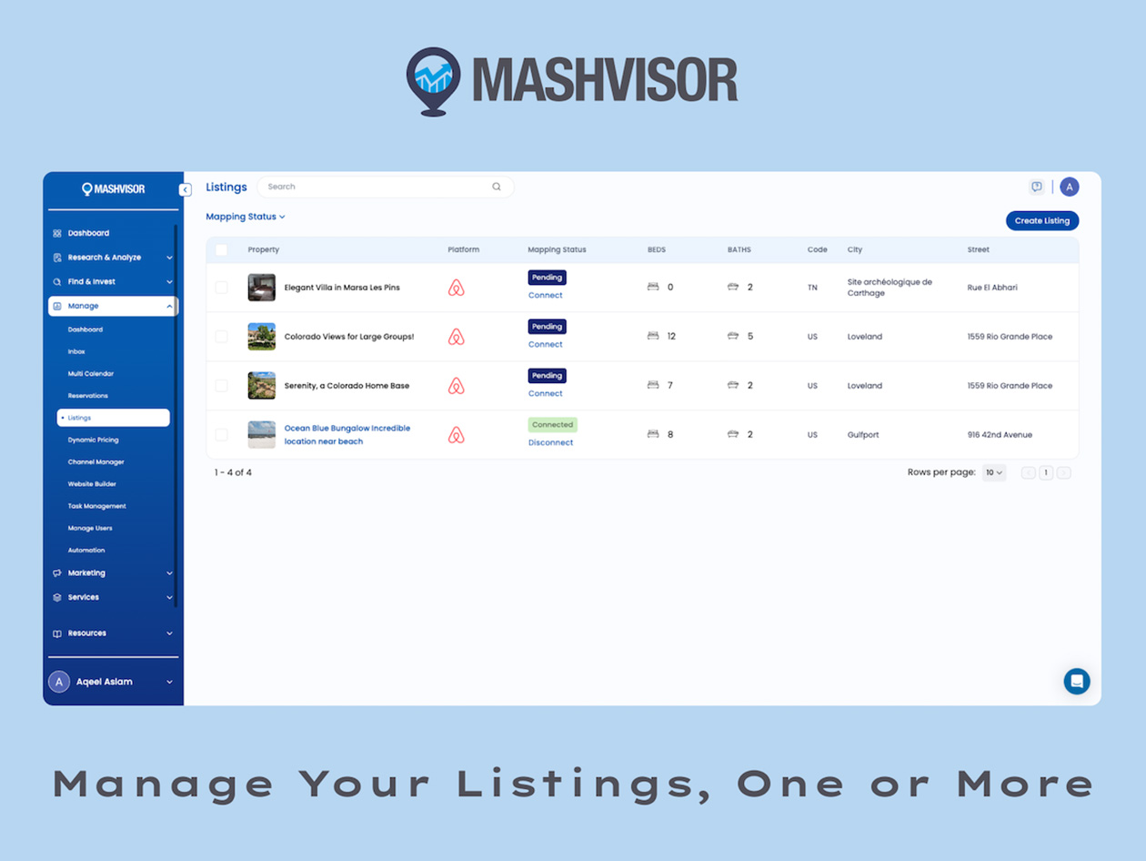 Mashvisor Vacation Rental Manager: Lifetime Subscription