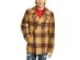 American Rag Men's Sheridan Double-Breasted Plaid Peacoat With Removable Hooded Bib  Brown Size Small
