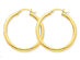 Medium Hoop Earrings in 14K Yellow Gold 1 1/4 Inch (3.00 mm)