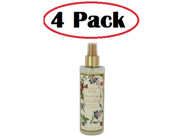 4 Pack of Laura Ashley No. 1 by Laura Ashley Fragrance Body Mist Spray 8.4 oz