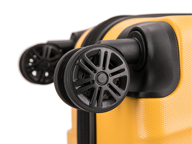 InUSA Ally Lightweight Hardside Spinner 3-Piece Set (20"/24"/28", Mustard)
