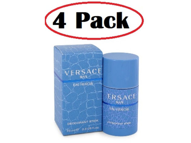 4 Pack of Versace Man by Versace Eau Fraiche Deodorant Stick 2.5 oz