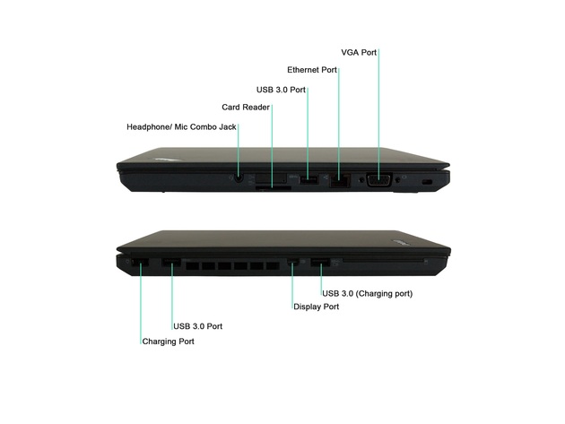 Lenovo ThinkPad T450S Laptop Computer, 2.90 GHz Intel i5 Dual Core Gen 5, 8GB DDR3 RAM, 500GB SATA Hard Drive, Windows 10 Home 64 Bit, 14" Screen (Renewed)