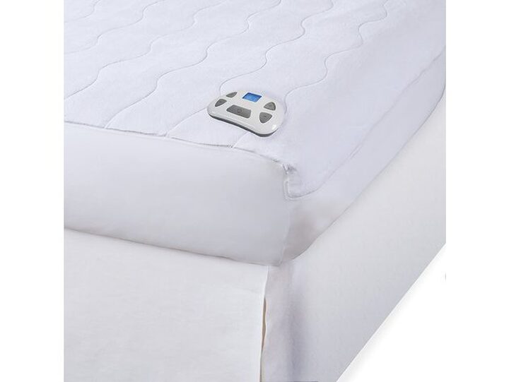 Serta Microplush Electric Heated Warming Mattress Pad - White | StackSocial