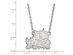 NCAA 10k White Gold Texas Christian U Large Pendant Necklace