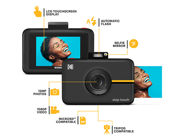 KODAK STEP Touch Digital Camera & Instant Printer (Black)