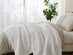 Vintage Cotton Waffle Blanket (Queen/White)