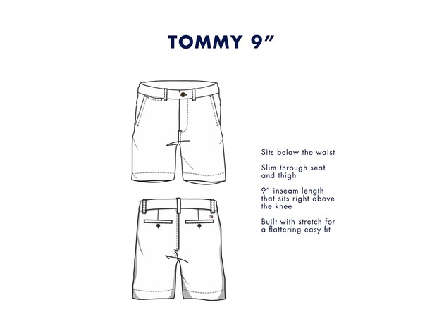Tommy Hilfiger Men's TH Flex Stretch 9" Shorts Blue Size 36