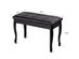 Costway PU Leather Solid Wood Piano Bench Padded Double Duet Keyboard Seat Storage Black