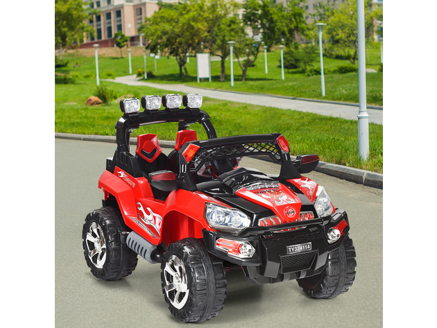 12V Kids Ride On Truck Car SUV MP3 RC Remote Control w/ LED Lights Music - Red