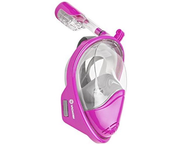 WildHorn Outfitters Seaview 180° GoPro Snorkel Mask Panoramic Lotus S/M 