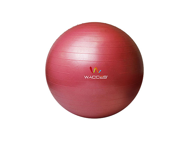 Wacces Anti-Burst Yoga Ball with Pump (Red/29.5")