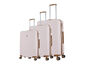 Luan Diamond 3 Piece Luggage Set Pink