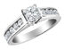 2.0 Carat (ctw H-I, I1-I2) Princess Cut Diamond Engagement Ring & Wedding Band Set in 14K White Gold - 6.5