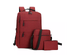 3-Piece Multifunction Large Capacity Laptop Bags Set (Red)