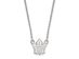 10k White Gold NHL Toronto Maple Leafs Small Necklace, 18 Inch