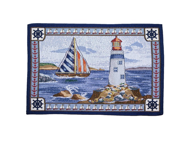 Homvare Table Placemats, Holiday Dinner, Parties, Home Décor, Woven Tapestry 13”X19”-Set of 4 - Brown