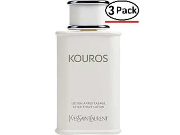 KOUROS by Yves Saint Laurent AFTERSHAVE 3.3 OZ for MEN ---(Package Of 3)