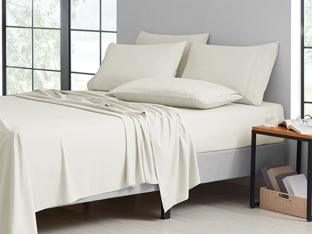 6-Piece Bamboo-Blend Comfort Luxury Sheet Set (Ivory/Queen)
