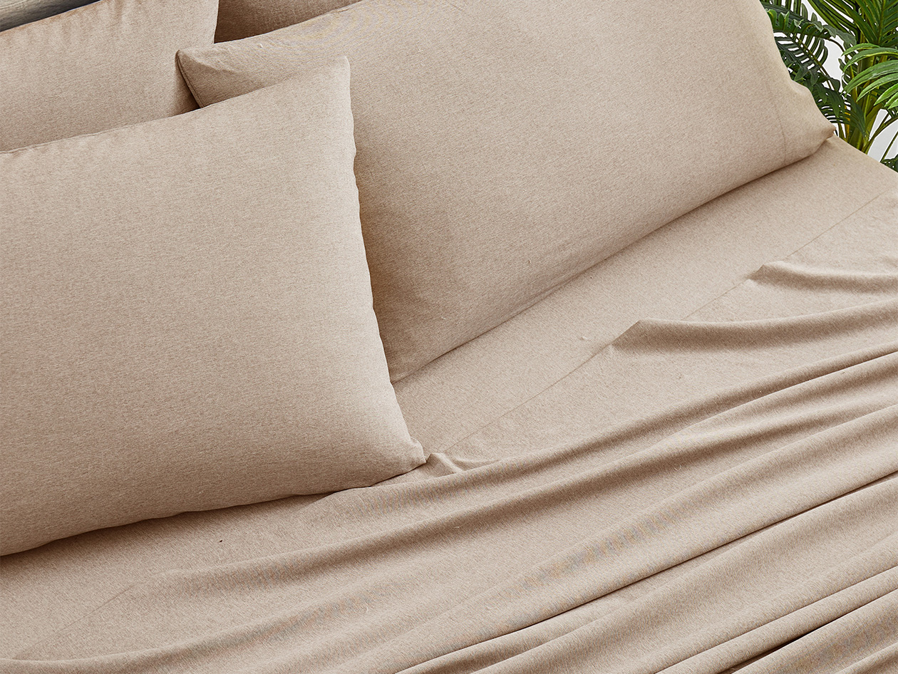 Bamboo Blend Chambray Sheet Set (Oatmeal/King)