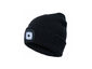 Unisex Beanie LED Rechargeable Lighted Hat Black