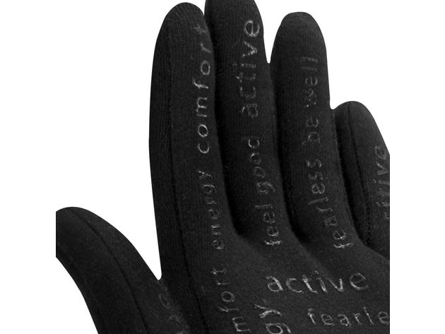 Intellinetix Vibrating Therapy Pain Relief Full Finger Gloves By Brownmed, Large, Black