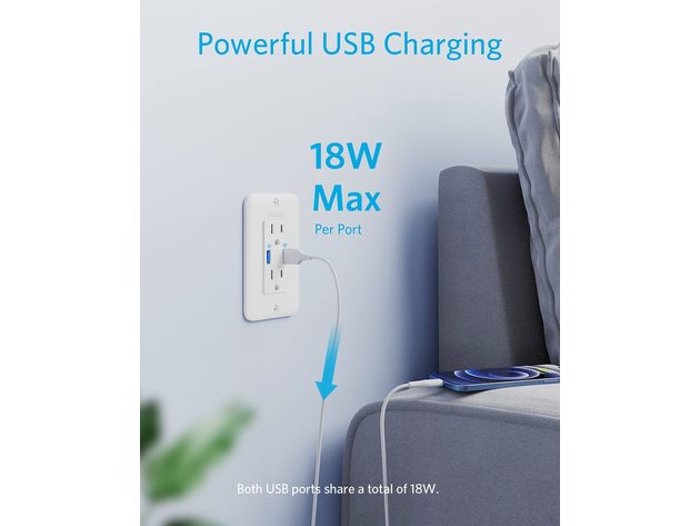 Anker PowerExtend USB Wall Outlet (2 AC Outlets)