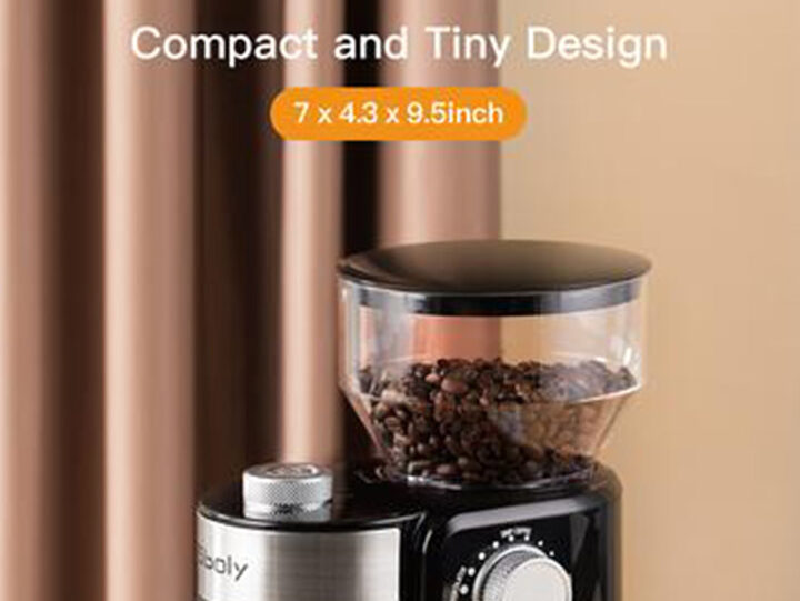 Sboly Electric Coffee Grinder with Grind Settings for 2-12 Cups