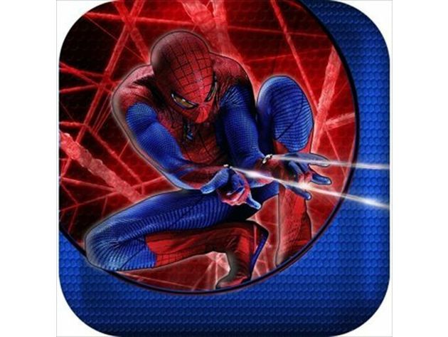 Spiderman Small Square 7 Inch Party Cake Dessert Plates