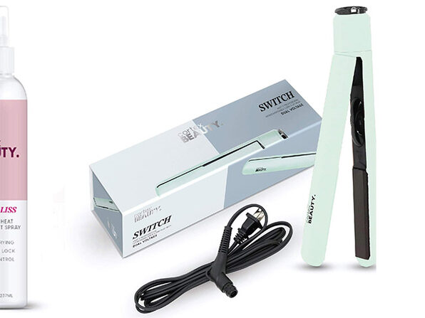 Switch Flat Iron & Heat Protectant Spray Bundle (Seafoam Blue) - Product Image