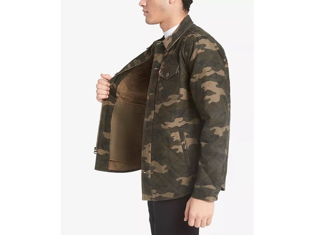Levi's Men's Camo Shirt-Jacket Green Size XX Large