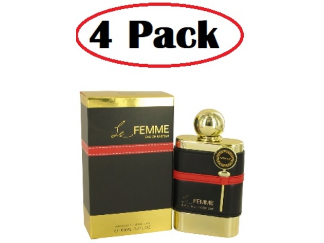 4 Pack of Armaf Le Femme by Armaf Eau De Parfum Spray 3.4 oz