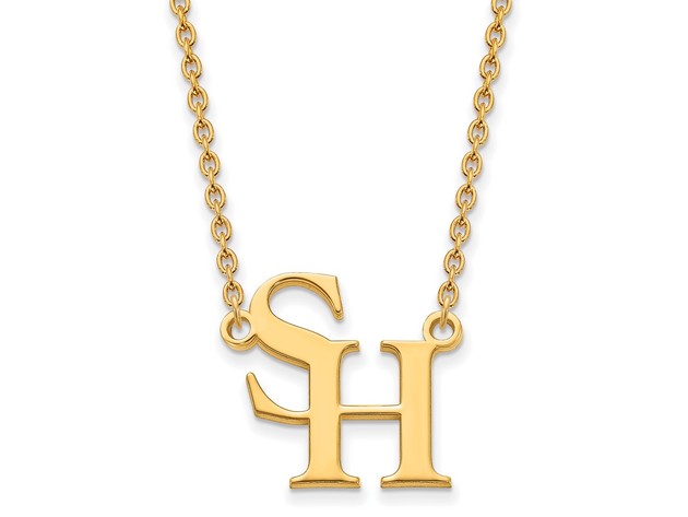 14k Yellow Gold Sam Houston State Large Pendant Necklace