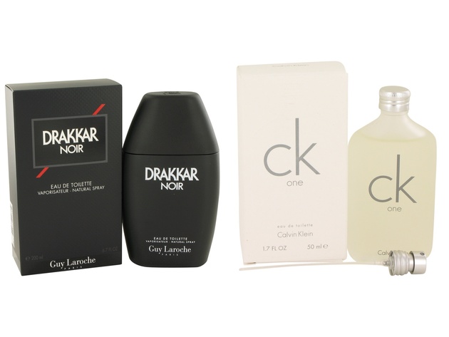 Gift set  DRAKKAR NOIR by Guy Laroche EDT Spray 6.7 oz And  CK ONE EDT Pour/Spray (Unisex) 1.7 oz